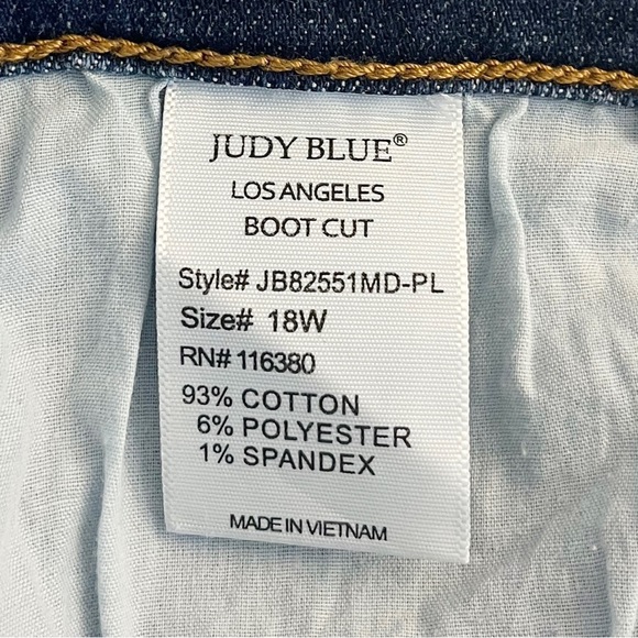 Judy Blue Mid-Rise Vintage 5 Button-Fly Boot Cut Jeans - Picture 12 of 13